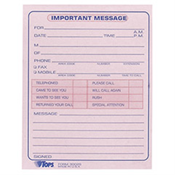 Tops Message Pad (Pink) #3002-S