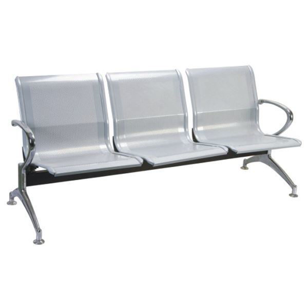 Image 3-Seater Reception Chair - Chrome