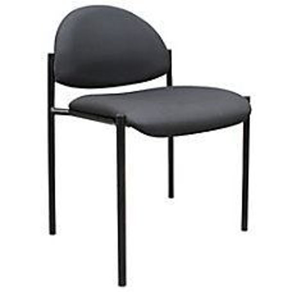 Boss Stackable Chair w/o Arms - Bk