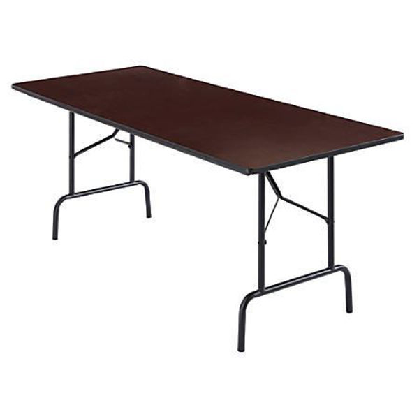 Realspace 60 x 30 Folding Table - Walnut