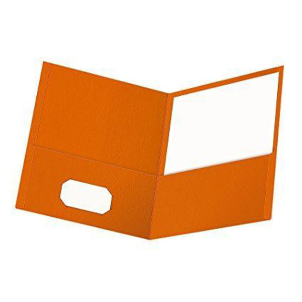 Oxford Double Pocket Portfolio - Orange #50756
