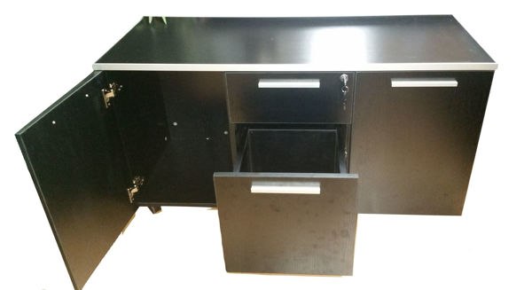 Premier Side Cabinet 1200Wx500Dx630H - Black