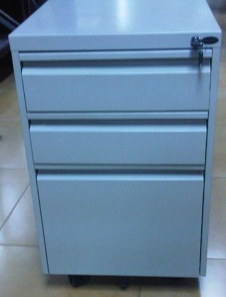 Image Metal 3-Drawer Pedestal (Grey) 