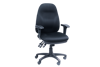 Image 3 Lever Heavy Duty Medium Back Chair w/Arms - Black