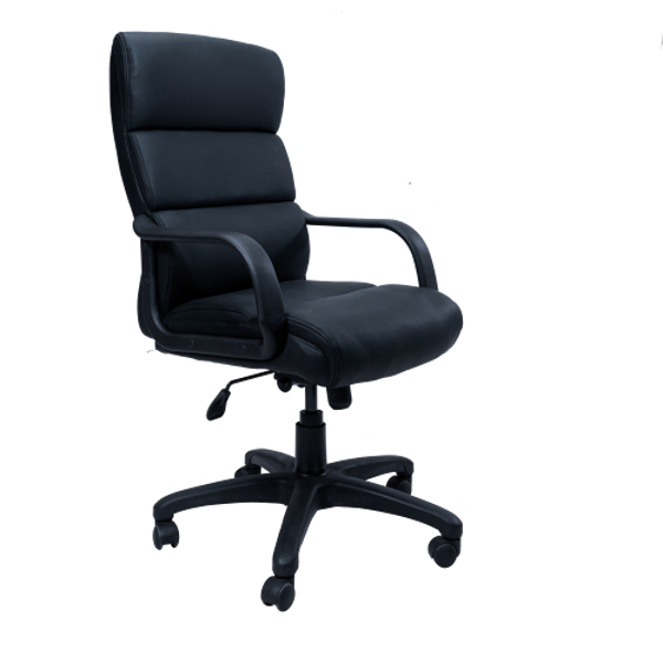 Image High Back Exec Vinyl Chair - Black