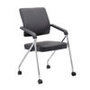 Boss Folding Chair on Castors Bk/Bk