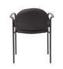 Boss Stackable Side Chair w/Arms - Black