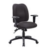 Boss Medium Back Adjustable Chair w/arms - Bk