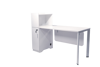 Torch 1500x600 Desk W/Cupboard - White