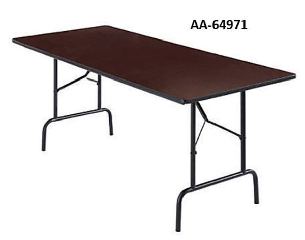 Realspace 72 x 30 Folding Table - Walnut