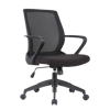 Anji Medium Back Mesh Chair w/Arms - Black