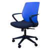 Anji Medium Back Mesh Chair w/Arms - Blue