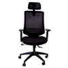Anji High Back Mesh Chair w/Headrest - Black