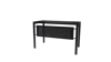 Picture of ST-B060BK Torch 1200 x 600 Glass Desk - Black