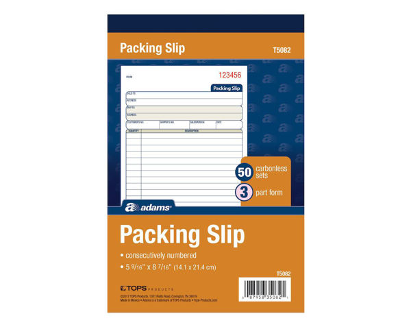 Picture of 07-044D 8x5 Packing Slip (Del) Book (3) Carbonized #TC5082