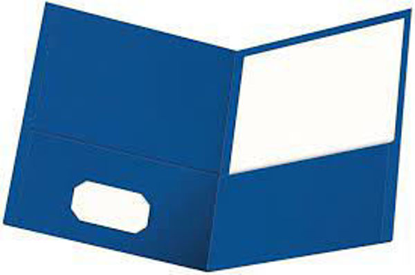 Picture of 40-035 Oxford Double Pocket Portfolio - Royal Blue #50754/50