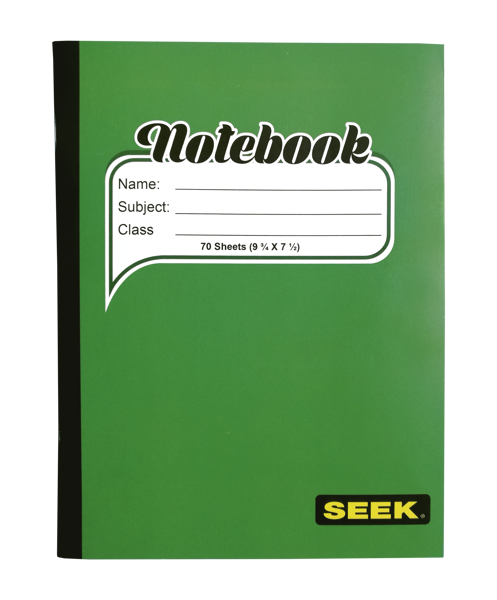07-046 Seek 70 Sheets (9-3/4 x 7-1/2) Notebook (non-taxable)