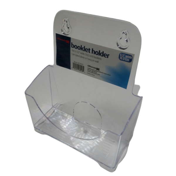 08-012 Single 6-1/2" Booklet Holder Clear - #OIC23013