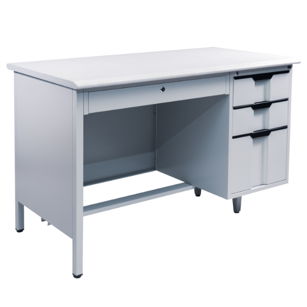 AD-1600GY Image 1600 x 700 Metal Desk w/Single Pedestal - Grey