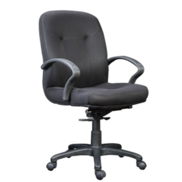 Picture of AA-5345BK Image Medium Back Adjustable Chair - Black