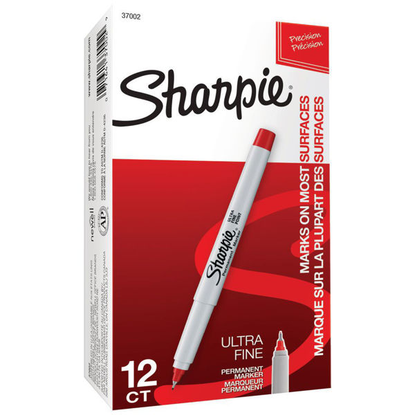 Picture of 53-048 Sharpie Permanent Marker U-Fine - Red #37002