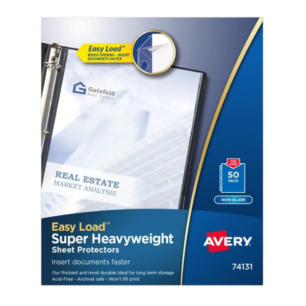 Picture of 65-005 Avery L/S Super H.D. Sheet Protector (50) (TL) #74131