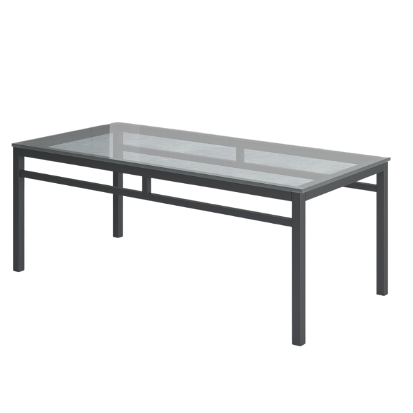 Picture of ET-T126G BK Evolve 1200 x 600 Glass Top Coffee Table - Black