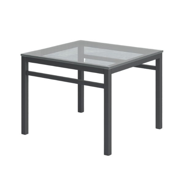 Picture of ET-T106G BK Evolve 600 x 600 Glass Top End Table - Black