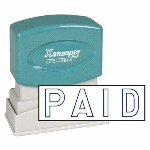 Picture of 75-014C  Xstamper Self Ink Stamp Blue PAID #1005