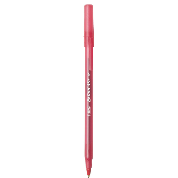 Picture of 61-016 Bic Round Stic Pen Red Med #GSM611-RED