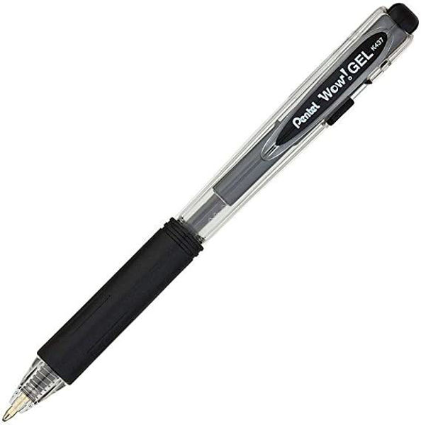 Picture of 61-050B Wow Gel Ret. Pen Black Med. #437A