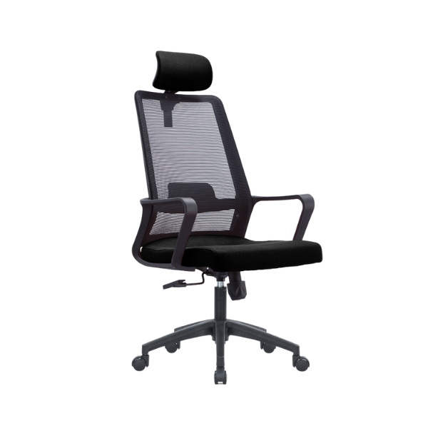 Picture of AA-5382BK Image-Alidis HB Mesh Chair w/Headrest & Loop Arms - Blk
