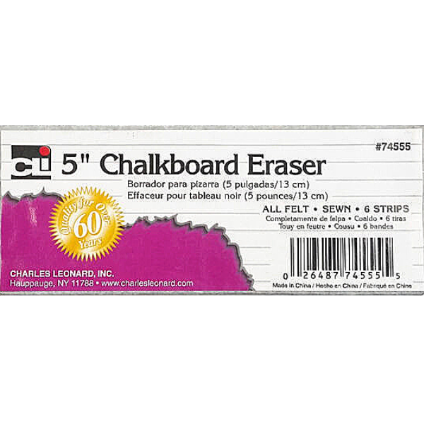 Picture of 35-002 Chalkboard Eraser 5" Felt #CLI 74555