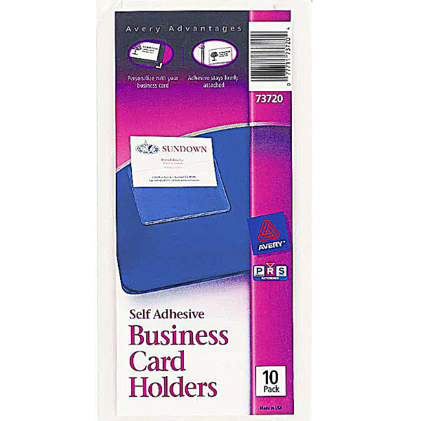 Picture of 12-015 Adhesive Business Card Holder (10) #AVE 73720