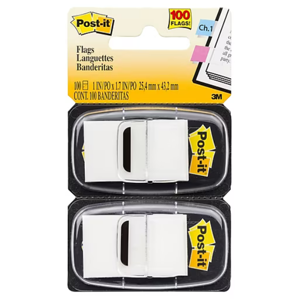 Picture of 56-100F Post-It Flags (2x50s) White #680-WE2
