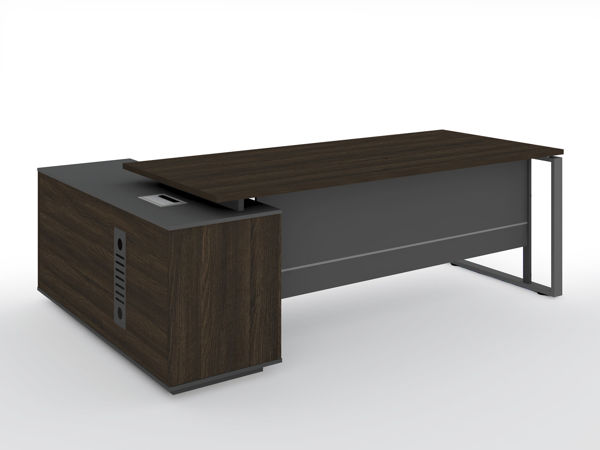 Picture of ET-D1615L W Evolve 1600 x 1500 L-Type Desk w/Cupboard - Walnut