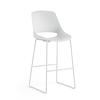 Picture of EC-5268WH Evolve Bistro Chair w/Grey Padded Seat - White