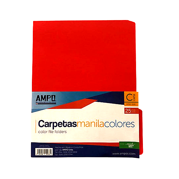 Picture of 36-019 Ampo L/S File Folder (25) - Red