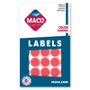 Maco Round Label 3/4" (1M) - Red Glo #MR12129