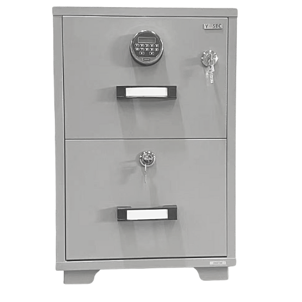 Picture of AF-C2DD Image 2-Drw Fireproof Cabinet w/Digital Lock - Grey