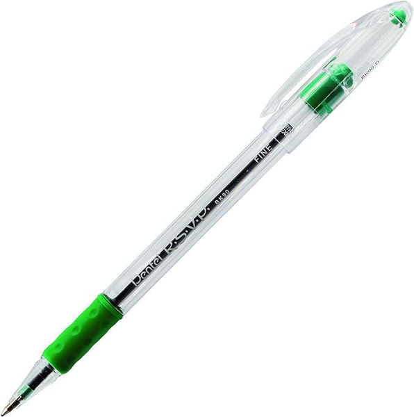 Picture of 61-011A Pentel R.S.V.P. Pen Green Fine #BK90-D