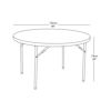 Picture of AA-T64974OW Image 1200 Dia. Plastic Folding Table - Off White