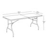 Picture of AA-T64972OW  Image 1830x760 Plastic Table w/Folding Top & Legs - OW