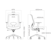 Picture of AA-5318GY Anji High Back White Frame Mesh Chair w/arms- Grey