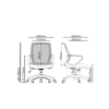 Picture of AA-5320A  Anji Medium Back Mesh Chair w/Arms - Black