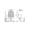 Picture of AA-5320BL  Anji Medium Back Mesh Chair w/Arms - Blue #A-2