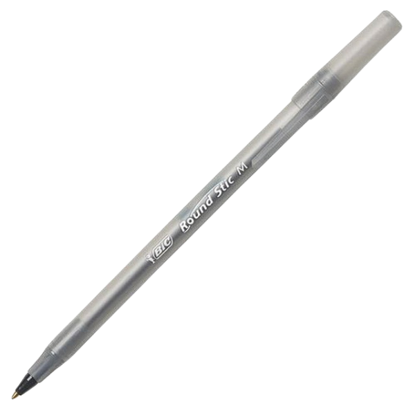 Picture of 61-015 Bic Round Stic Pen Black Med #GSM609-BLK