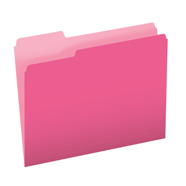 Picture of 37-013 Pendaflex L/S File Folder - Pink #15213