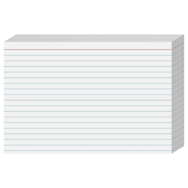 Picture of 13-006 8x5 Ruled Cards (100) White