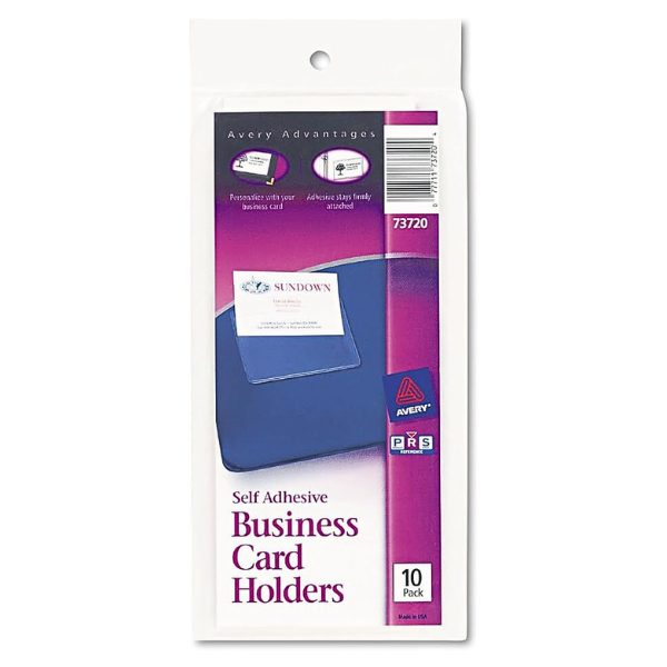 Picture of 12-015 Adhesive Business Card Holder (10) #AVE 73720